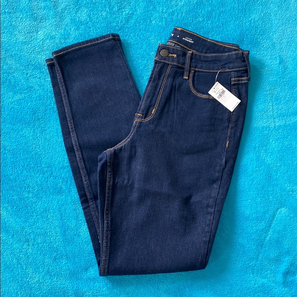 Old Navy Blue Straight Leg Jeans Classic Style